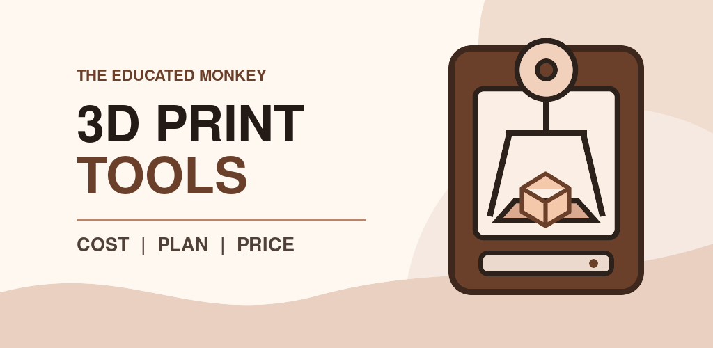 The Educated Monkey 3D Print Tools feature artwork